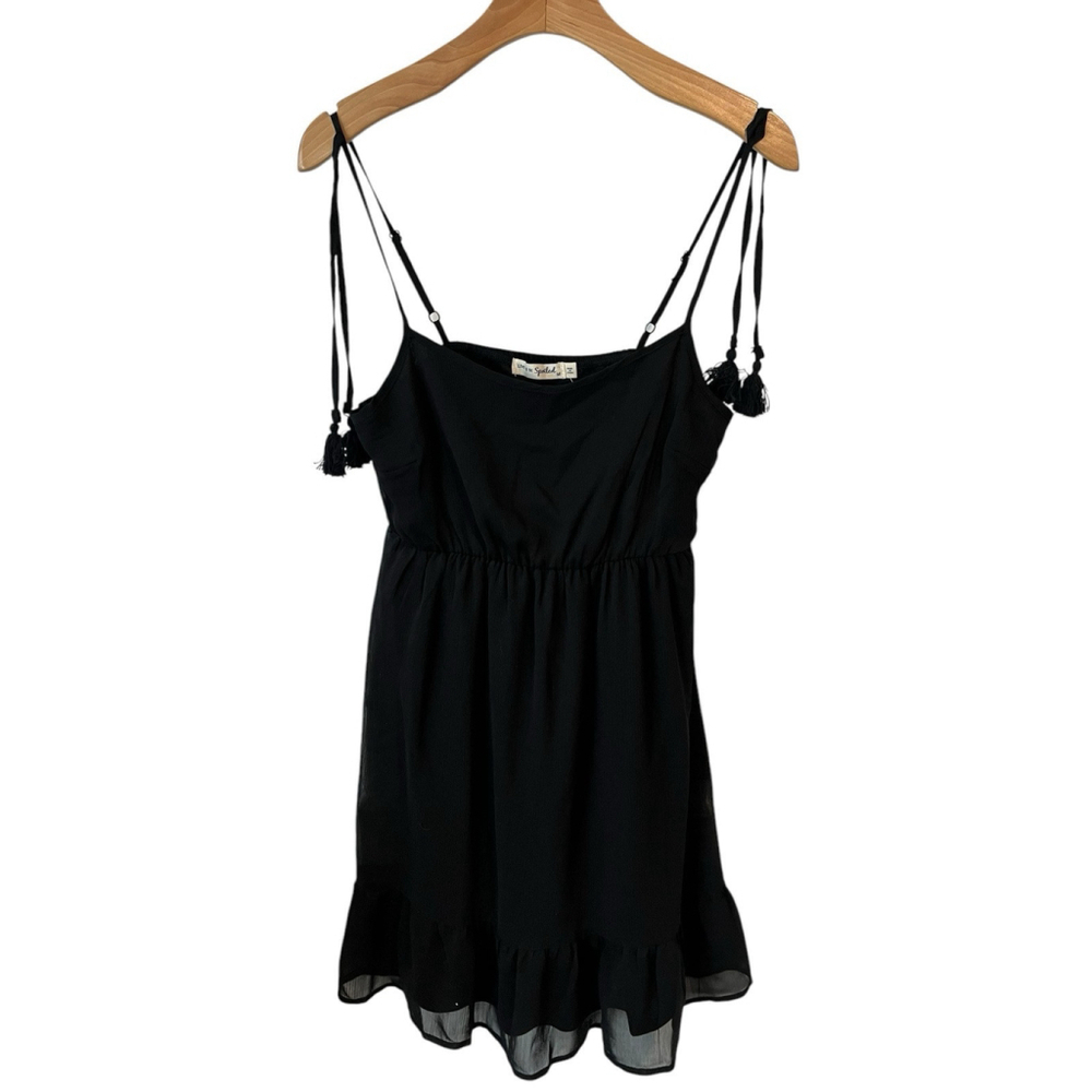 Live To Be Spoiled Black Coastal Cowgirl MIDI Dress Medium NWT